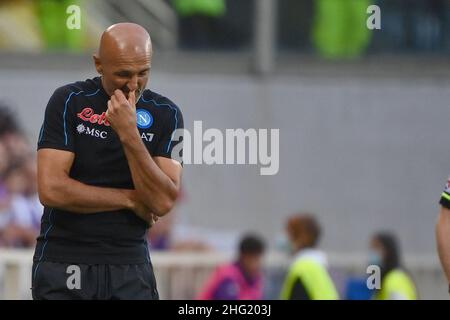 Foto Alfredo Falcone / LaPresse 03 Ottobre 2021 Firenzone, Italia Sport Calcio Fiorentina - Napoli - Campionato di Calcio Serie A 2021/2022 - Stadio Artemio Franchi di Firenzone Nella foto: luciano spalletti Foto Alfredo Falcone / LaPresse 03. Oktober 2021 Florenz, Italien Sport Soccer Fiorentina - Neapel - Italienische Fußball-Liga A 2021/2022 - Artemio Franchi Stadion von Florenz im Bild: luciano spalletti Stockfoto