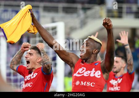 Foto Alfredo Falcone / LaPresse03 Ottobre 2021 FirenzeSport CalcioFiorentina - Napoli - Campionato di Calcio Serie A 2021/2022 - Stadio Artemio Franchi di FirenzeNella foto: OsimhenFoto Alfredo Falcone / LaPresse03. Oktober 2021 Florenz, ItalienSport SoccerFiorentina - Neapel - Italienische Fußball-Liga A 2021/2022 - Artemio Franchi Stadion von FlorenceIm Bild: Osimhen Stockfoto