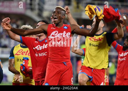 Foto Alfredo Falcone / LaPresse03 Ottobre 2021 FirenzeSport CalcioFiorentina - Napoli - Campionato di Calcio Serie A 2021/2022 - Stadio Artemio Franchi di FirenzeNella foto: OsimhenFoto Alfredo Falcone / LaPresse03. Oktober 2021 Florenz, ItalienSport SoccerFiorentina - Neapel - Italienische Fußball-Liga A 2021/2022 - Artemio Franchi Stadion von FlorenceIm Bild: Osimhen Stockfoto