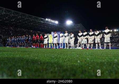 Spada/LaPresse 03. Oktober 2021 - Bergamo ,Italy Sport, Soccer Atalanta vs AC Milan - Italianische Serie A Fußballmeisterschaft 2021/2022 - Gewiss Stadion auf dem Foto: Line up Stockfoto