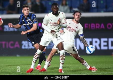 Spada/LaPresse 03. Oktober 2021 - Bergamo ,Italy Sport, Soccer Atalanta vs AC Milan - Italianische Serie A Fußballmeisterschaft 2021/2022 - Gewiss Stadion auf dem Foto: Joakim Maehle (Atalanta BC); Stockfoto