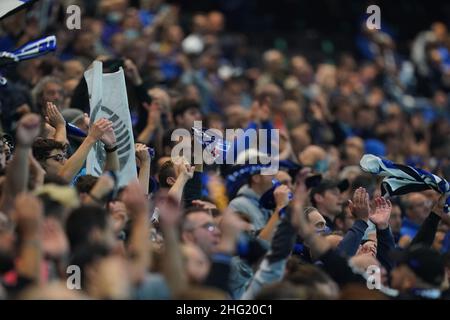 Spada/LaPresse 03. Oktober 2021 - Bergamo ,Italy Sport, Soccer Atalanta vs AC Mailand - Italianische Serie A Fußballmeisterschaft 2021/2022 - Gebis Stadion auf dem Foto: atalanta Anhänger Stockfoto