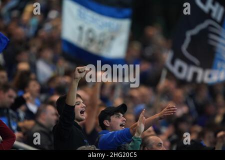 Spada/LaPresse 03. Oktober 2021 - Bergamo ,Italy Sport, Soccer Atalanta vs AC Mailand - Italianische Serie A Fußballmeisterschaft 2021/2022 - Gebis Stadion auf dem Foto: atalanta Anhänger Stockfoto