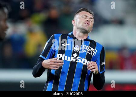 Spada/LaPresse 03. Oktober 2021 - Bergamo ,Italy Sport, Soccer Atalanta vs AC Mailand - Italienische Serie A Fußballmeisterschaft 2021/2022 - Gebis Stadion auf dem Foto: Josip Ilicic (Atalanta BC); Stockfoto