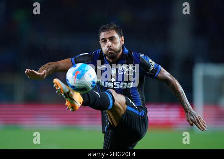 Spada/LaPresse 03. Oktober 2021 - Bergamo ,Italy Sport, Soccer Atalanta vs AC Mailand - Italienische Serie A Fußballmeisterschaft 2021/2022 - Gebis Stadion auf dem Foto: Giuseppe Pezzella (Atalanta BC); Stockfoto