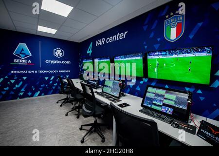 Claudio Furlan/LaPresse 04-10-2021 Lissone - Italien News Präsentation des Var IBC Centers der Serie A League Stockfoto