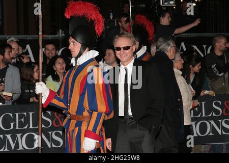 Autor Dan Brown bei der Uraufführung von Angels and Demons in Rom Stockfoto