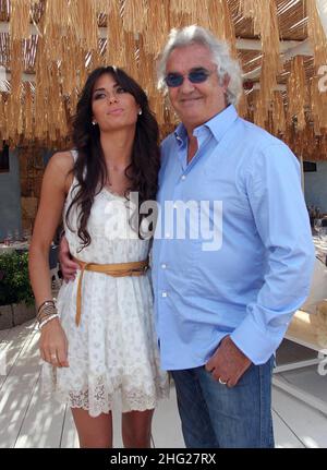 Flavio Briatore und seine Frau Elisabetta Gregoraci im Urlaub auf Sardinien. Stockfoto