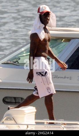 Don Cheadle und seine Familie zu Gast in George Clooney's Villa Oleondra, in Laglio, Comer See, Italien. Stockfoto