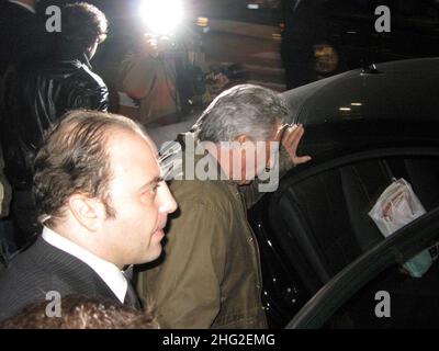 Dustin Hoffman sah die Ankunft am Flughafen, Italien. Stockfoto