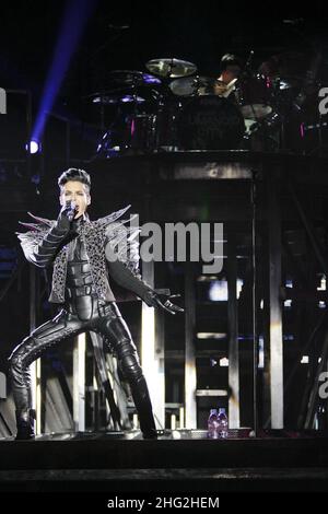Tokio Hotel treten während der „Welcome to Humanoid City“-Tour, Padova Italien, auf. Stockfoto