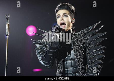 Tokio Hotel treten während der „Welcome to Humanoid City“-Tour, Padova Italien, auf. Stockfoto