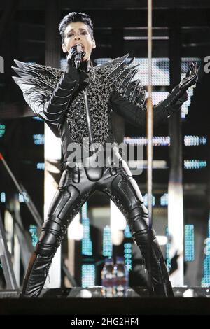 Tokio Hotel treten während der „Welcome to Humanoid City“-Tour, Padova Italien, auf. Stockfoto