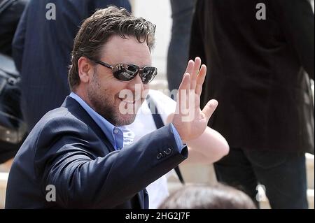 Russell Crowe nimmt an der Robin Hood Photocall im Palais des Festivals während der jährlichen Internationalen Filmfestspiele von Cannes 63rd am 12. Mai 2010 in Cannes, Frankreich, Teil. Stockfoto