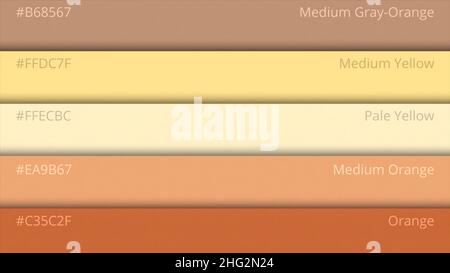 Farbpalette. Webfarben. Beispiel Farben Katalog. Auswahl der Farben im Web-Design HTML. Farbenfroher heller Hintergrund. RGB. CMMK. Druck-ho Stockfoto