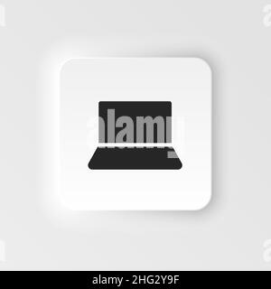 Computersymbol - Vektor. Einfache Elementdarstellung aus UI-Konzept. Computer-Symbol neumorphischen Stil Vektor-Symbol . Stock Vektor
