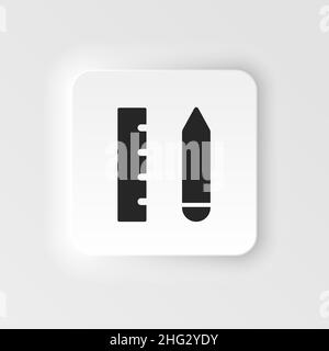 Zeichenwerkzeuge, Zeichenwerkzeuge Symbol - Vektor. Einfache Elementdarstellung aus UI-Konzept. Zeichenwerkzeuge, Zeichenwerkzeuge Symbol neumorphe Stilvektor i Stock Vektor