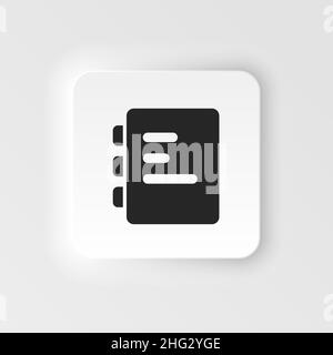Dokumentsymbol – Vektor. Einfache Elementdarstellung aus UI-Konzept. Dokumentsymbol neumorphisches Vektorsymbol . Stock Vektor