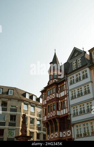 Romerberg Altstadtplatz in Frankfurt, Deutschland Stockfoto