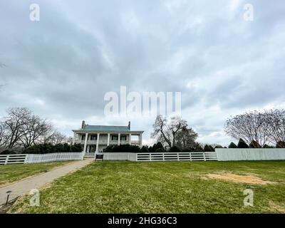 Carnton ist ein historisches Haus und Museum in Franklin, Williamson County, Tennessee, USA. Die Plantage spielte während und imm eine wichtige Rolle Stockfoto