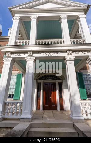 Carnton ist ein historisches Haus und Museum in Franklin, Williamson County, Tennessee, USA. Die Plantage spielte während und imm eine wichtige Rolle Stockfoto