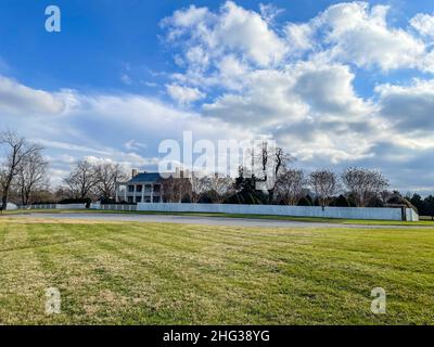 Carnton ist ein historisches Haus und Museum in Franklin, Williamson County, Tennessee, USA. Die Plantage spielte während und imm eine wichtige Rolle Stockfoto