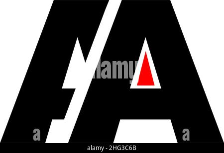 Design-Vorlage mit AA-Logo Stock Vektor