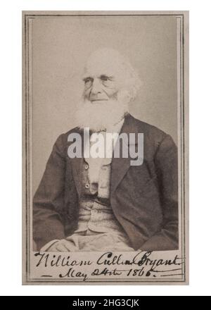 Antikes Archivfoto von William Cullen Bryant. William Cullen Bryant (1794 – 1878) war ein amerikanischer romantischer Dichter, Journalist und langjähriger Redakteur Stockfoto