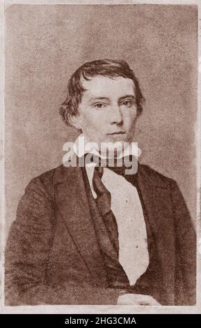 Vintage-Porträt von Alexander H. Stephens. Alexander Hamilton Stephens (1812 – 1883) war ein amerikanischer Politiker, der als Vizepräsident von Th diente Stockfoto