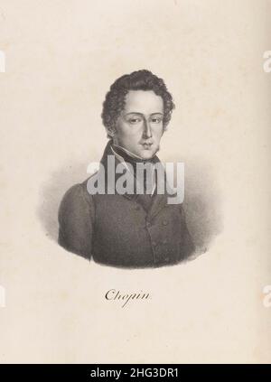 Porträt Frederic Chopins. 1847, von Godefroy Engelmann (1788-1839) – Grafiker. Frédéric François Chopin (1810–1849) war ein polnischer Komponist und Komponist Stockfoto