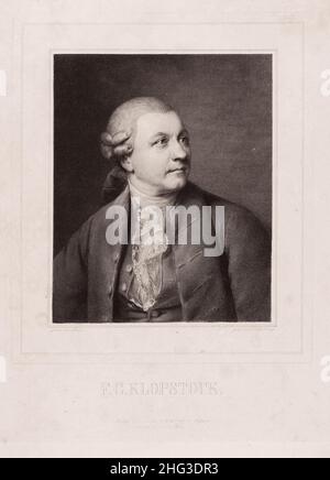 Porträt von Friedrich Gottlieb Klopstock. 1835-1850, von Lazarus Gottlieb Sichling (1812-1863) – Grafiker. Friedrich Gottlieb Klopstock (1724–180 Stockfoto