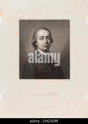Porträt von Johann Gottfried von Herder. 1835-1850, von Lazarus Gottlieb Sichling (1812-1863) – Grafiker. Johann Gottfried (nach 1802 von) Herde Stockfoto