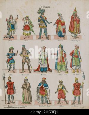 Vintage Illustration des deutschen Gedichts Oberon von Christoph Martin Wieland. 1830 Stockfoto