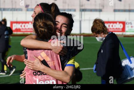 Pomigliano, Italien. 16th Januar 2022. Juventus Women während der italienischen Fußball-Liga Ein Frauen-2021/2022-Spiel zwischen Pomigliano Femminile und Juventus Women im Ugo Gobbato-Stadion am 16. Januar 2022 Quelle: Independent Photo Agency/Alamy Live News Stockfoto