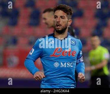 Dries Mertens of Napoli während der Serie A Liga Fußball, Bologna gegen Napoli:, Dall'Ara Stadium, Bologna, Italien Stockfoto