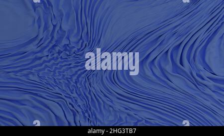 Abstrakt gerillte Ripple Stripes Luxus weichen und glatten Stoff Tuch 3D Render Illustration Stockfoto