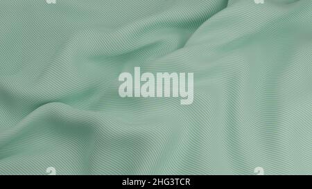 Abstrakt gerillte Ripple Stripes Luxus weichen und glatten Stoff Tuch 3D Render Illustration Stockfoto