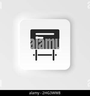 Symbol für Tafel - Vektor. Einfache Elementdarstellung aus UI-Konzept. Blackboard Icon neumorpic Stil Vektor-Symbol . Stock Vektor