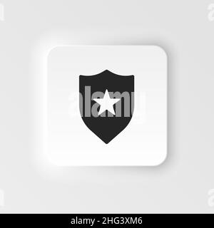 Abzeichen, Insignien-Symbol - Vektor. Einfache Elementdarstellung aus UI-Konzept. Abzeichen, Insignien Symbol neumorpic Stil Vektor-Symbol . Stock Vektor