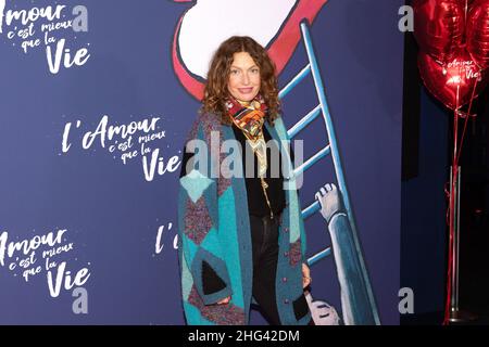 Paris, Frankreich, den 17. januar 2022, Vorschau auf den Film L'Amour c'est mieux que la Vie von Claude Lelouch, Aurélie Saada, François Loock / Alamy Stockfoto