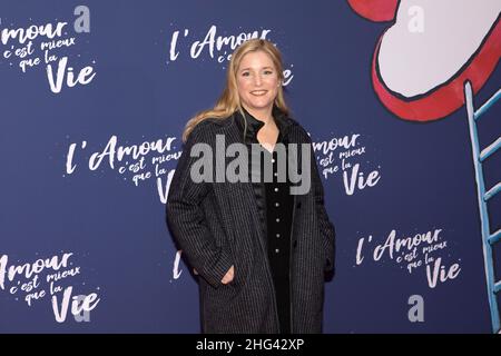 Paris, Frankreich, den 17. januar 2022, Vorschau auf den Film L'Amour c'est mieux que la Vie von Claude Lelouch, Natacha Regnier, François Loock / Alamy Stockfoto