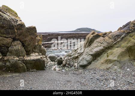 Hannafore Rocks West Looe Beach Cornwall Stockfoto