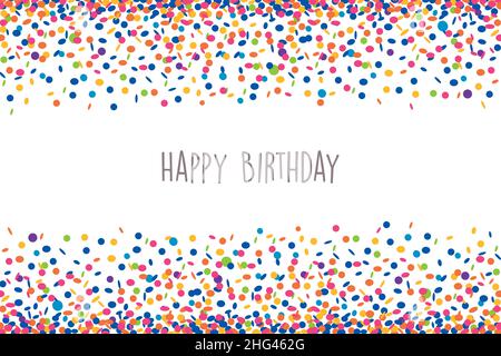 Alles gute zum Geburtstag Konfetti Hintergrund in bunten Pastellfarben Stock Vektor