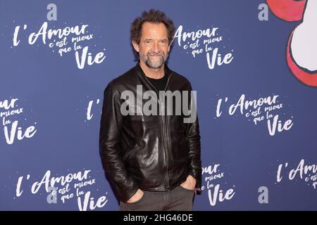 Paris, Frankreich, den 17. januar 2022, Vorschau auf den Film L'Amour c'est mieux que la Vie von Claude Lelouch, Stephane De Groodt, François Loock / Alamy Stockfoto