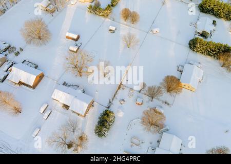 Mit Blick auf den Winter suny Tag eine kleine Stadt A Boiling Springs in der South Carolina USA Stockfoto