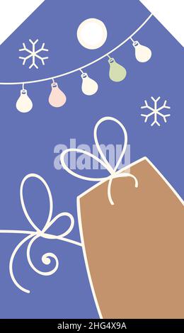 Weihnachtstag. Blau beige Vorlage mit, Weihnachtskugeln Vektor-Illustration Stock Vektor