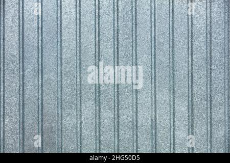 Hintergrund und Textur von verzinktem Wellblech Nahaufnahme. Stockfoto