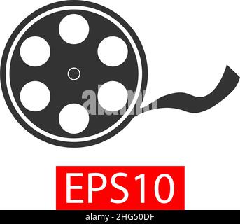 Symbol für Filmrolle im Vektorformat Stock Vektor