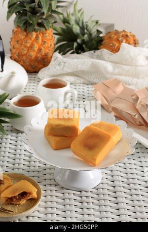 Taiwan Berühmte Dessert Ananas Kuchen Gebäck Stockfoto