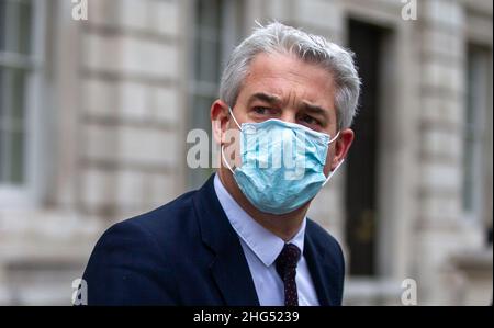 London, England, Großbritannien. 18th Januar 2022. Der Kanzler des Herzogtums Lancaster und Minister für das Kabinett STEVE BARCLAY wird das Kabinett verlassen. (Bild: © Tayfun Salci/ZUMA Press Wire) Stockfoto